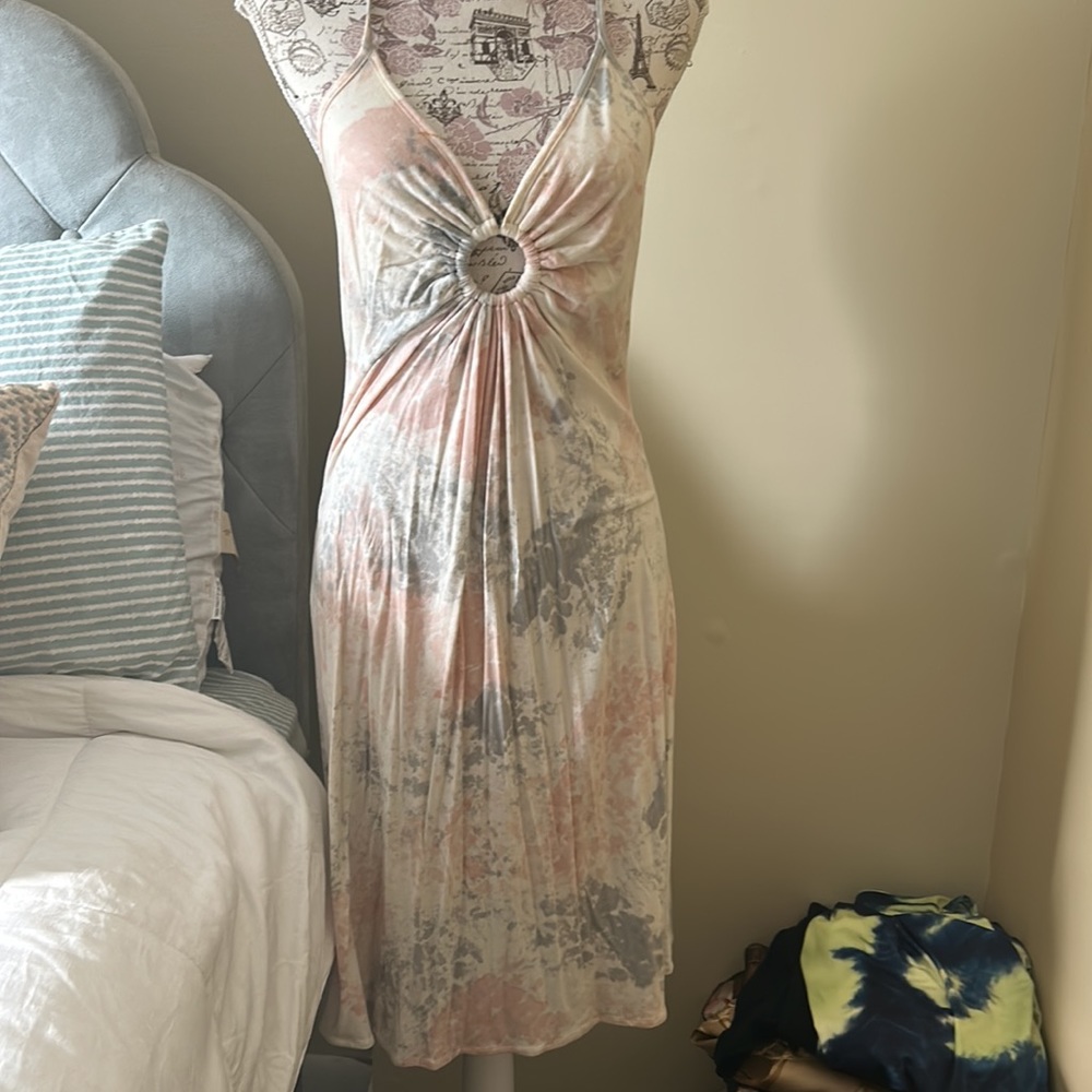 Beautiful Michelle Jonas Maxi Keyhole Dress SZ L